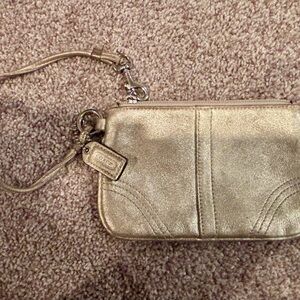 Coach Gold Wristlet